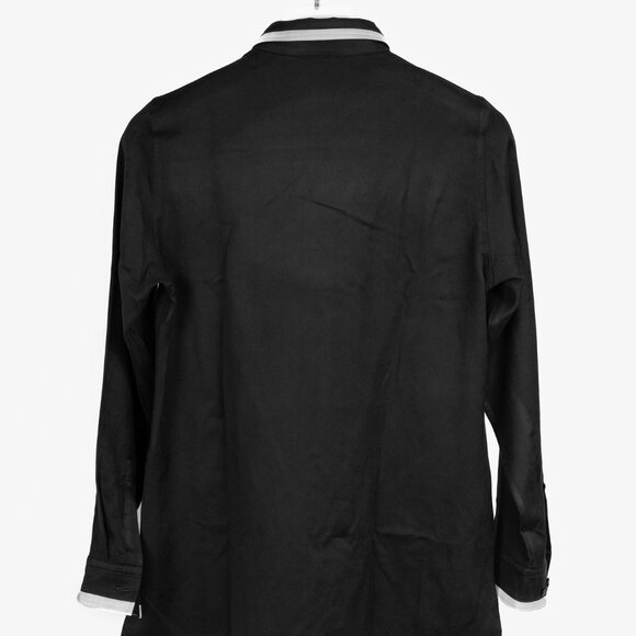 Issey Miyake Black White Moleskin Button Up Shirt - Picture 2 of 11